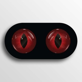 KCD VR Headset Controller Decal Sticker -Front Eyes Skin - Red Robot Cat