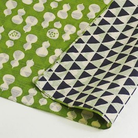 Furoshiki reversible japonés - Juego de 3 paños de envoltura tradicionales, albaricoque japonés/pino y bambú rojo/azul marino, calabaza/dragón escala verde/azul marino y flor de cerezo/ola morado/azul - Fabricado en Japón