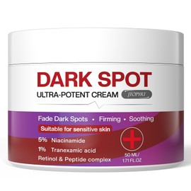 Jtopyrt Dark Spot Cream: Brightening Treatment Diminishes Age Spots, Sun-Damage, Liver Spots, Freckles & Discoloration For Younger Looking Skin - Fader & Corrector For Face, Chest, Hands & Body - 50ml