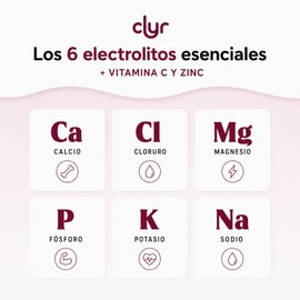 CLYR Electrolytes Zero, Electrolitos Sabor Sandía, Sin Azúcar, Suplemento con Sodio, Potasio, Magnesio, Calcio, Zinc y Vitamina C, aproximadamente 30 Porciones