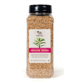 Rodelle Toasted Natural Sesame Seeds, 18 Ounce Jar