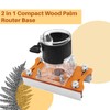 Wood Router Base,2 in 1 Invisible Fastener Slotting Bracket, Compact