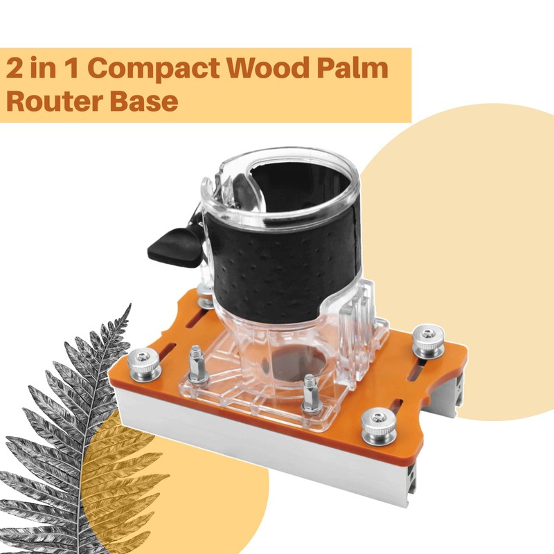 Wood Router Base,2 in 1 Invisible Fastener Slotting Bracket, Compact