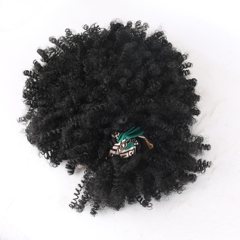 LEOSA - Peluca de pelo rizado para mujeres negras 2