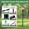 79-Inch Heavy-Duty Rustproof Bird Feeder Pole with 5-Prong Base -