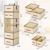Hanging Closet Organizer 6-Shelf, Upgrade Hanging Shelves for Closet with