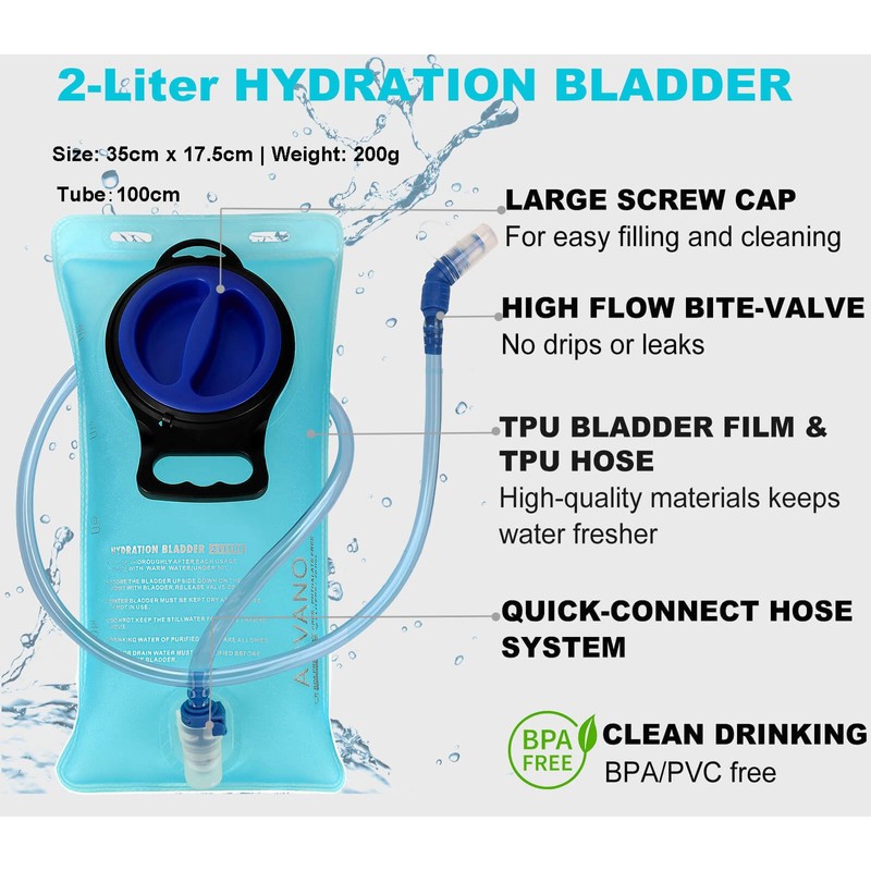 Arvano Hydration Backpack Cycling Backpack with Hydration Bladder, Water Backpack