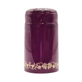 Home Brew Ohio Burgundy With Gold Grapes PVC Shrink Capsules 100 count