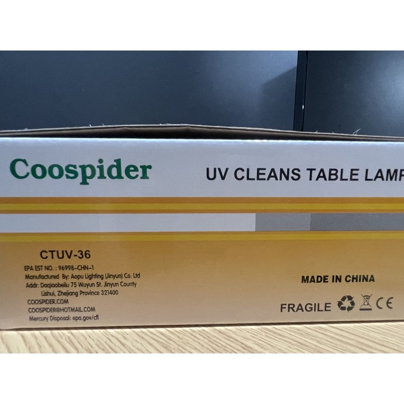 COOSPIDER UV Lamp w/Remote Control 36W UVC Light Bulb with