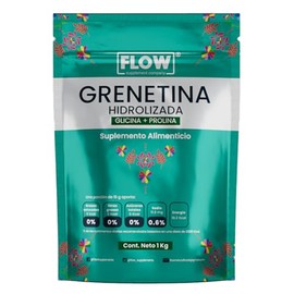 Flow Supplements | Grenetina Hidrolizada 1kg - Grenetina Sin Sabor - Glicina + Prolina - Colágeno Hidrolizado con Vitamina C y D - Sin Azúcar y Sin Gluten - Suministro de 2 Meses - Flow Supplements