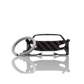 BlackStuff Carbon Fiber Keychain Keyring Ring Holder Compatible with Huracan BS-108