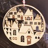 Spaceform Christmas Tree Wooden Decoration Layered Houses 2033