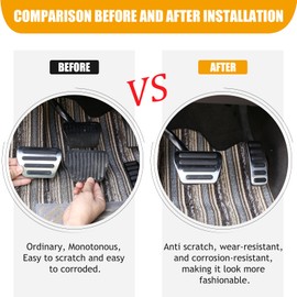 Bekantogy Throttle Brake Pedal Set Foot Gas Brake Pedal Pad Cover Non-Slip Foot Pedal Pads Compatible with Range Rover Sport 2013-2020, Discovery 5 2017-2020 Land Rover Defender 90 110 130 2020-2024