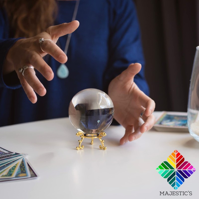 8cm Crystal Ball with Metal Stand + Box - Perfect