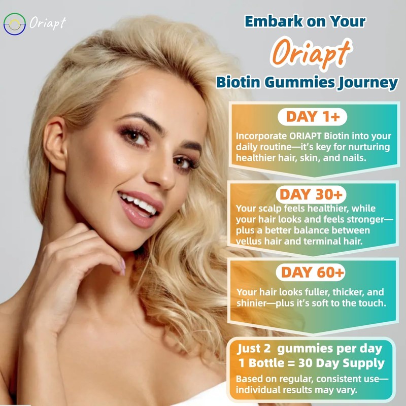 Hair Skin Nails Biotin Gummies 60ct Raspberry Chew Multivitamin