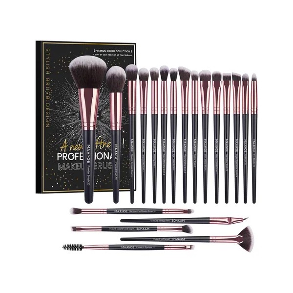 Brochas De Maquillaje Kit 20 Pcs Para Maquillaje Profesional Color