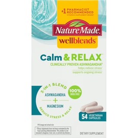 Nature Made Wellblends Calm &amp; Relax Vegetarian Capsules 54 EA