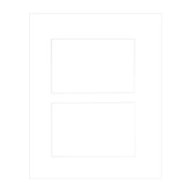 nielsen Passepartout Premium Cardboard 2.5 mm External Format 24 x 30 cm for 2 Pictures 10 x 15 cm Light White