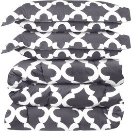 Utopia Bedding Queen Comforter Set (Grey) with 2 Pillow Shams - Bedding Comforter Sets - Down Alternative Comforter - Soft and Comfortable - Machine Washable