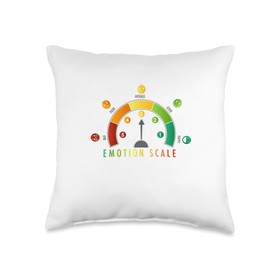 Colorful Emotion Scale Wheel Product Throw Pillow