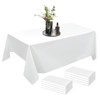 Disposable Tablecloth, White, Pack of 8 Plastic Tablecloths, 137 x