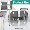 2 Pcs 343.90.710 Pie Cut Corner Hinge - 78 Degree