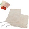 9Pcs Reusable Washable Cotton Mesh Storage Bags Drawstring Bag for