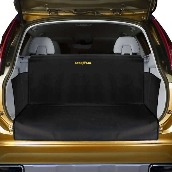 GOODYEAR, Water Resistant Cargo Liner Trunk Mat, Dirt Protector Cover, Fit Most SUVs, Durable and Heavy Duty, Easy Installation, Size: 67” X 61.5”, Made Only from Tough Materials