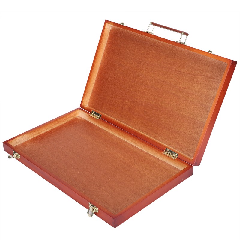 Retro Wooden Painting Tool Storage Box Portable Drawing Oil Painting