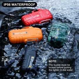 LcFun Waterproof Electric Dual Arc Lighter USB Rechargeable Outdoor Windproof Flameless Plasma Lighters for Camping, Hiking, Adventure, Survival Tactical Gear Stocking Stuffers Gifts for Men