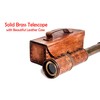 RII Antique Decor Spyglass, Pirate Telescope with Leather Case, Handheld