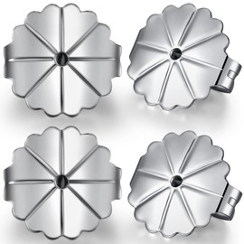 Earrings Back Locking Back Locking Earring Back Replacement for Diamond Studs Silver Earrings Backing Sterling Silver Earrings Back Safety Lifter Secure Earrings Back Hypoallergenic 2 Pairs