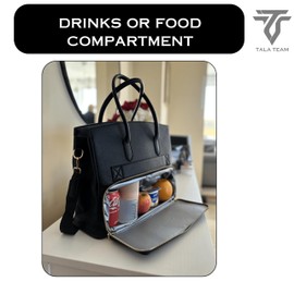 Tala Team Tote Bag For Women with Insulated Lunch Compartment - Bolsos Para Mujeres, Work Tote Bag, Laptop Bag, Loncheras Para Mujer, Lunchbox For Woman.