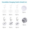 Zayvor 40Ct Christmas Snowflake Hanging Swirl Decorations,Christmas Hanging Ceiling Streamers