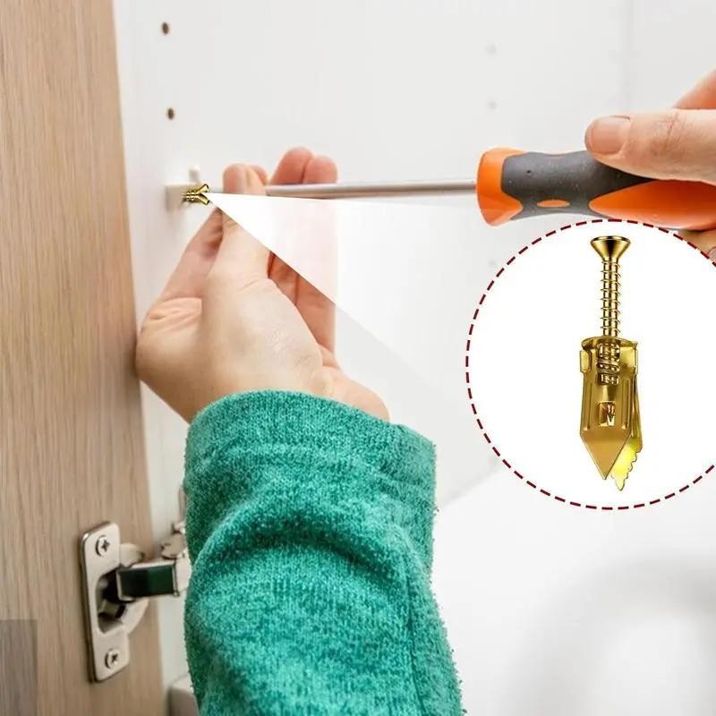 200PCS Self-Drilling Drywall Anchors Kit - No Drill Needed Easy