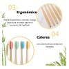 50 Cepillo De Dientes Ecológico De Bambú Niños