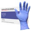 INNOVATIVE HAUS Indigo Nitrile Exam Gloves. Powder Free, Latex Free,