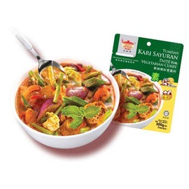 Tean's Gourmet Malaysian Traditional Cuisine Tumisan Kari Sayuran Paste for vegetarian curry 田师傅素咖喱酱 7oz