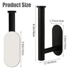 PEUTIER 2pcs Hat Racks for Baseball Caps, No Drill Hat Hooks for Wall Stainless Steel Hat Storage Organizer Self-Adhesive Hat Hanger for Door Bedroom Closet (Black)