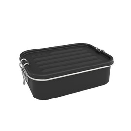 SIGG Gemstone Box Obsidian Lunch Box, Leak-proof Lunch Box for Office, School and Outdoor, Bread Box Made of High-Quality 18/8 Stainless Steel for on the Go