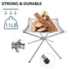 Hniuyun Portable Outdoor Fire Pit, Steel Mesh Camp Fire Pit
