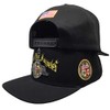 City of Los Angeles Gold 3 Logos Black Snapback Hat