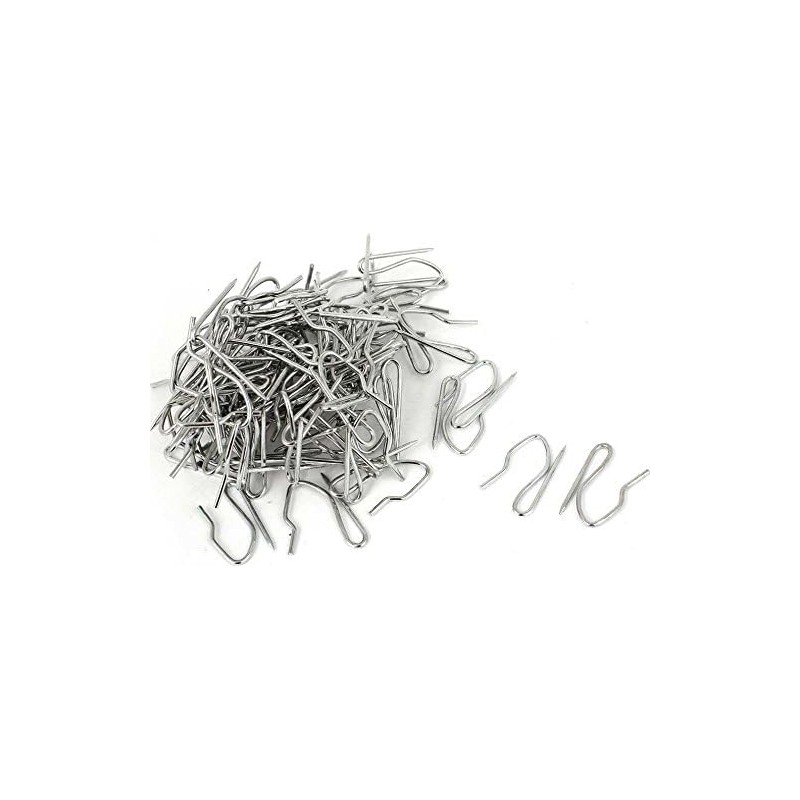 25Pcs Metal Deep Pinch Curtain Hooks Pins Galvanised Curtain Tape