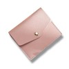 Faux Leather Card Wallet, Small Size, Pink or Black (Pink)