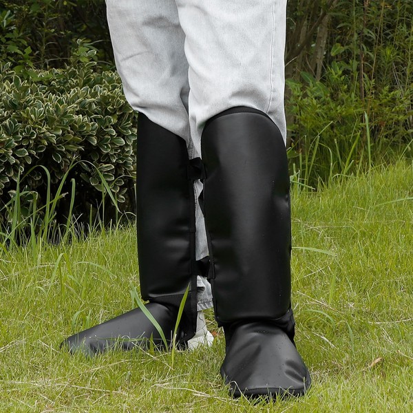 ZELARMAN Leather Weed Eater Leg Chaps, Lawn Care Leg Gaiters,
