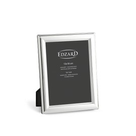 EDZARD Siena Photo Frame for Photo 13 x 18 cm Elegant Silver-Plated Tarnish-Resistant with 2 Hangers