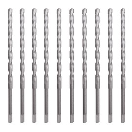 Masonry Drill Bits 3/16 in.x 5-1/2 in. Carbide Tip Flat Shank Drill Concrete Stone Bricks-10Pcs