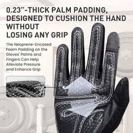 Fitness Gloves Men's Full Finger Women's Training Gloves Strength Sports Fitness Gloves Wrist Protection Non-Slip Sports Gloves for Bodybuilding Gym Strength Training (Black, M)