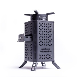 InstaFire Inferno Pro Outdoor Biomass Stove, Reaches 1,200 Degrees Fahrenheit, Outdoor Cooking, Compact Cooking Stove, Camp Stove, Survival Stove Portable Kit, Off-Grid, Biomass Portable Stove