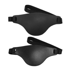 eZAKKA Leather Eye Patch Pirate for Adults Right & Left Eyes, Eye Patches for Men for Lazy Eyes, Adjustable Eyepatch for Adults After Surgery, Black, 2 Pack(Glossy&Frosted Style)